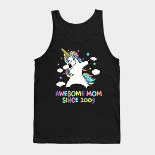 Dabbing Unicorn Awesome Mom Since 2009 Mother_s Day Tank Top